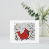 Kardinaal & Dogwood Briefkaart (Staand voorkant)
