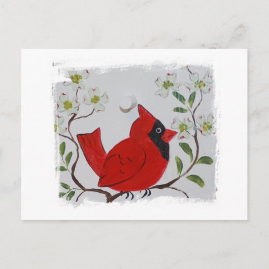 Kardinaal & Dogwood Briefkaart (Voorkant)