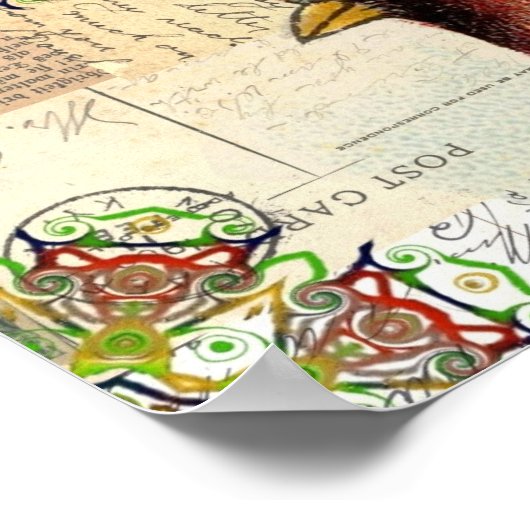 Kardinaal en Briefkaarten Poster (Hoek)