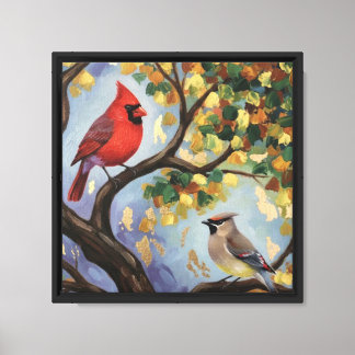 Kardinaal en de Pestvogel  Canvas Afdruk