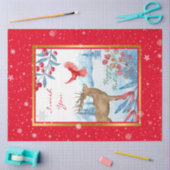 Kardinaal en deer aanpassen tissuepapier (Craft)