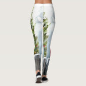 Kardinaal en een kerstboom leggings (Achterkant)