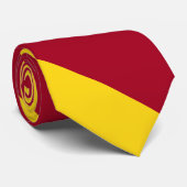 Kardinaal en Goud Brede Universiteit Stripe Stropdas (Opgerold)