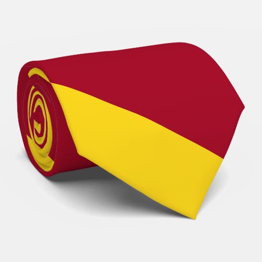 Kardinaal en Goud Brede Universiteit Stripe Stropdas (Opgerold)