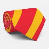 Kardinaal en Goud II Regimental Stripe Stropdas (Opgerold)