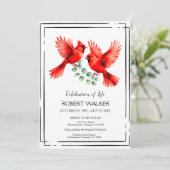 Kardinaal en Hibiscus: eerbetoon aan het leven Kaart (Staand voorkant)