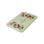 Kardinaal en Hummingbird met Roze Lily en Ivy Badmat (Gekanteld)