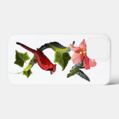 Kardinaal en Hummingbird met Roze Lily en Ivy Case-Mate iPhone Case (Achterkant (horizontaal))
