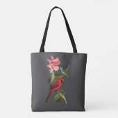Kardinaal en Hummingbird Roze Lily Gepersonaliseer Tote Bag (Achterkant)