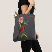 Kardinaal en Hummingbird Roze Lily Gepersonaliseer Tote Bag (Dichtbij)