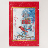 Kardinaal en landschap aanpassen legpuzzel (Verticaal)