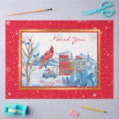 Kardinaal en landschap aanpassen tissuepapier (Craft)