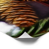 Kardinaal en Pinecones Poster (Hoek)