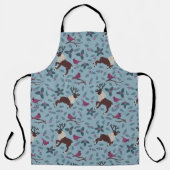 Kardinaal en rendier kerstvakantie schort (Voorkant)