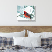 Kardinaal en Sneeuw Canvas Afdruk (Insitu (Slaapkamer))