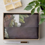 Kardinaal- en Snowy Pinecones Tissuepapier (Geschenk)