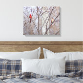 Kardinaal familie canvas afdruk (Insitu (Slaapkamer))