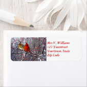 Kardinaal Forest retouradreslabel Etiket (Insitu)