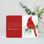 Kardinaal Foto Memorial Funeral Bedankkaart (Staand voorkant)