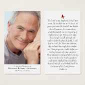 Kardinaal Foto Memorial Prayer Kaart (Voorkant /achterkant)