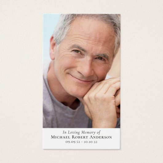 Kardinaal Foto Memorial Prayer Kaart (Voorkant)