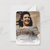 Kardinaal Foto Sympathie Funeral Memorial Kaart Notitiekaartje (Achterkant)