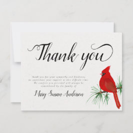 Kardinaal Funeral Memorial Bedankkaart