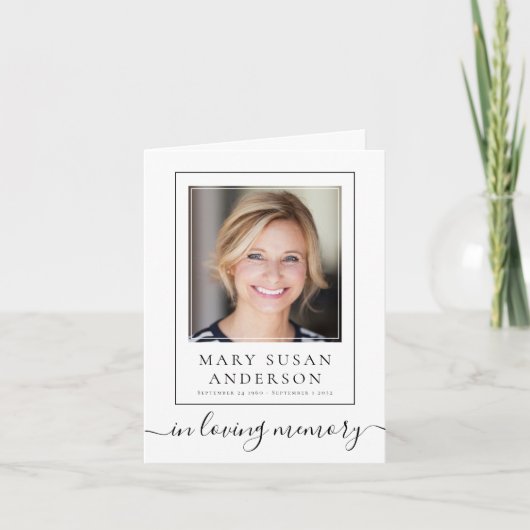 Kardinaal Funeral Memorial Foto Prayer Kaart (Voorkant)
