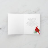 Kardinaal Funeral Memorial Foto Prayer Kaart (Binnen)