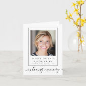 Kardinaal Funeral Memorial Foto Prayer Kaart (Gele Bloem)