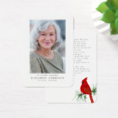 Kardinaal Funeral Memorial Foto Prayer Kaart (Bureau)