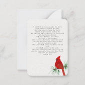 Kardinaal Funeral Memorial Foto Prayer Kaart Notitiekaartje (Achterkant)