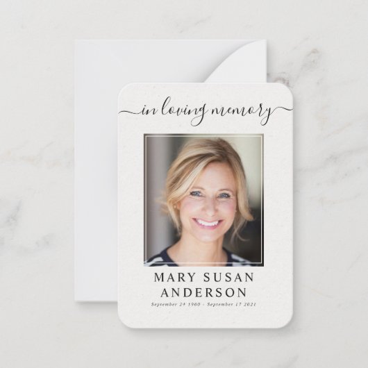 Kardinaal Funeral Memorial Foto Prayer Kaart Notitiekaartje (Voorkant)