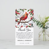 Kardinaal Funeral Memorial Sympathie Dank u wel Bedankkaart (Staand voorkant)