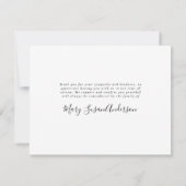 Kardinaal Funeral Memorial Sympathie Dank u wel Bedankkaart (Achterkant)