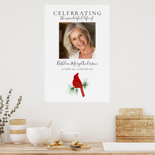 Kardinaal Funeral Poster (Keuken)