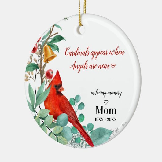 Kardinaal gedenken Keepomwille Persoonlijke foto Keramisch Ornament (Links)
