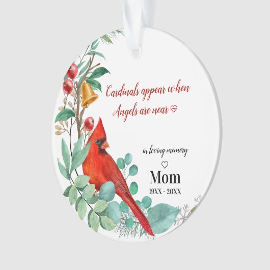 Kardinaal gedenken Keepomwille Persoonlijke foto Ornament (voorkant)