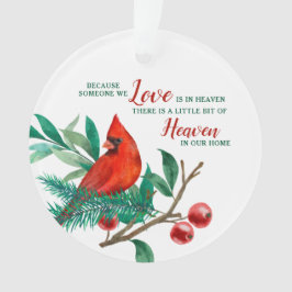 Kardinaal gedenkteken Heaven Poem Foto Memorial Ornament