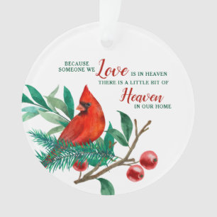 Kardinaal gedenkteken Heaven Poem Foto Memorial Ornament