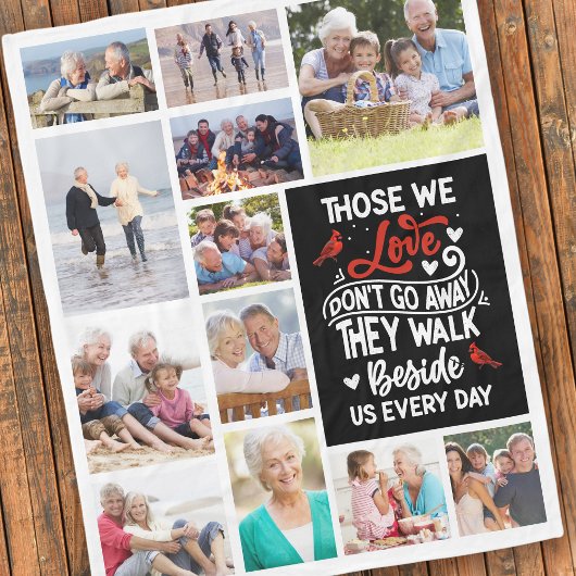 Kardinaal gedicht Foto's Memorial Keepsake Fleece Deken