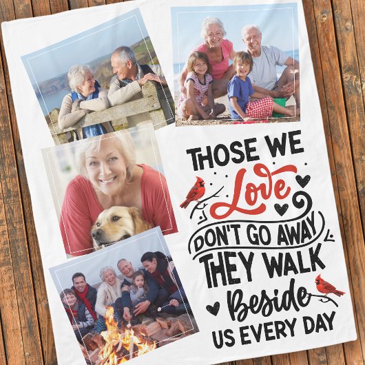 Kardinaal gedicht Foto's Memorial Keepsake Fleece Deken