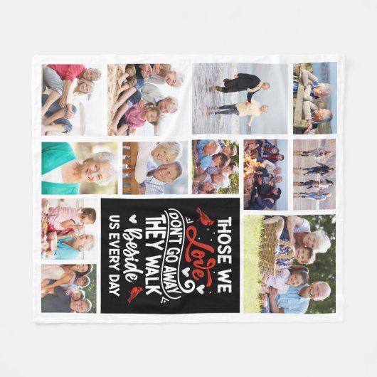 Kardinaal gedicht Foto's Memorial Keepsake Fleece Deken (Voorkant (Horizontaal))