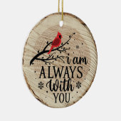 Kardinaal geheugen siervogel Ik ben altijd bij jou Keramisch Ornament (Rechts)