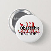 Kardinaal geobsedeerd door Funny Ronde Button 5,7 Cm (Voorkant /achterkant)