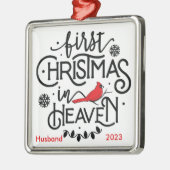 Kardinaal / gepersonaliseerd eerste Kerstmis in de Metalen Ornament (Links)