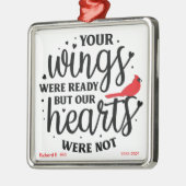 Kardinaal/gepersonaliseerd uw vleugels waren klaar metalen ornament (Links)