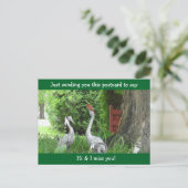 Kardinaal gezegde Hallo en Miss You Briefkaart (Staand voorkant)