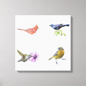 Kardinaal, Grackle, Hummingbird, Oriole Canvas Afdruk (Voorkant)