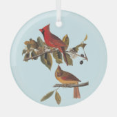Kardinaal Grosbeak Audubon Birds of America Glas Ornament (Voorkant)